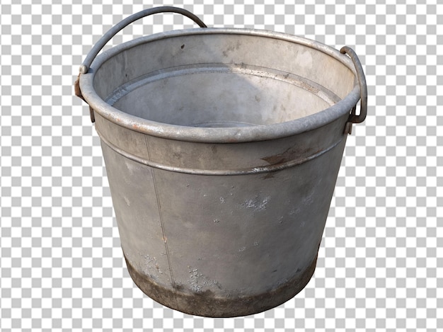 wiadro cementu na przezroczystym tle