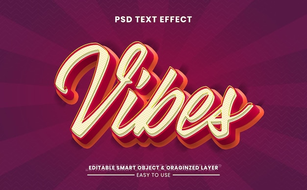 PSD wibracje efekt tekstowy 3d psd