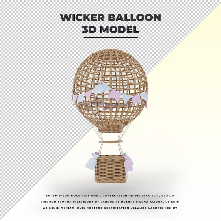 PSD wicker balloon