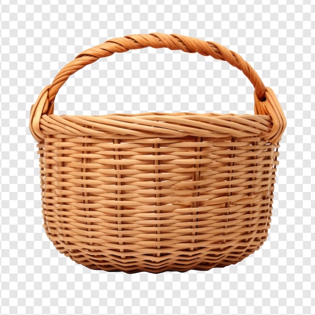 Wicker basket isolated on transparency background PSD