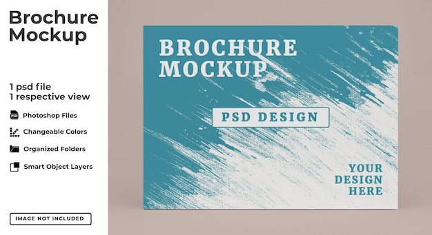 PSD wide journal or brochure mockup template