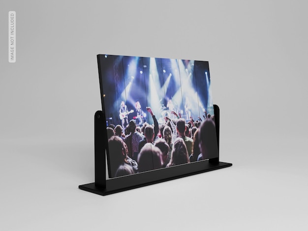 PSD wide led tv screen stand mockup