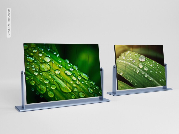 PSD wide led tv screen stand mockup