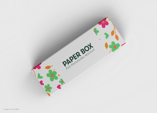 PSD wide rectangle box packaging mockup