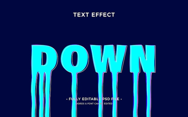 PSD wide text effect