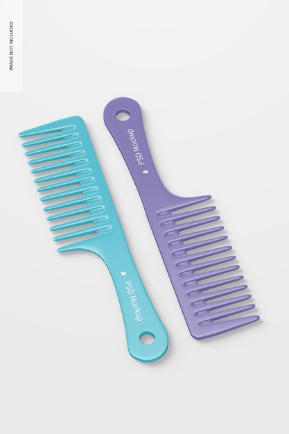 Wide Tooth Combs Mockup