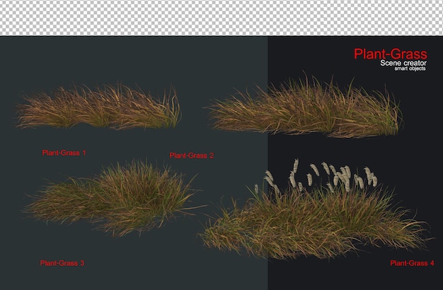 PSD a wide variety of plants and grasses