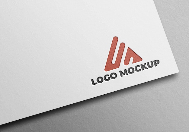 Widok z góry logo makiety tożsamości korporacyjnej