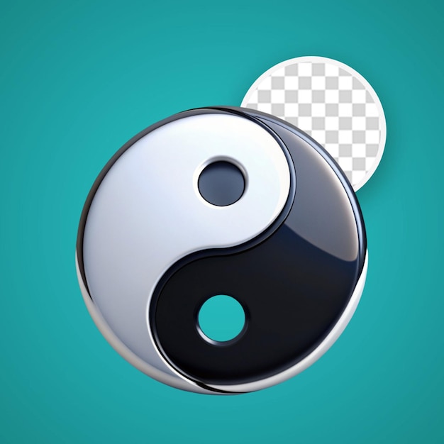 PSD widok z góry symbolu yin i yang