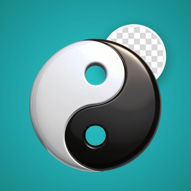 PSD widok z góry symbolu yin i yang