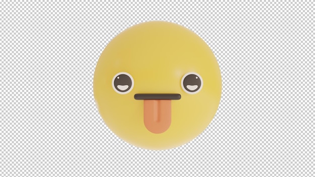 PSD widok z przodu bezczelny emoji png