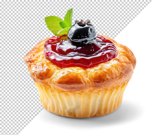 PSD wiedeńskie ciasto muffinowe z makietą dżemu i jagód