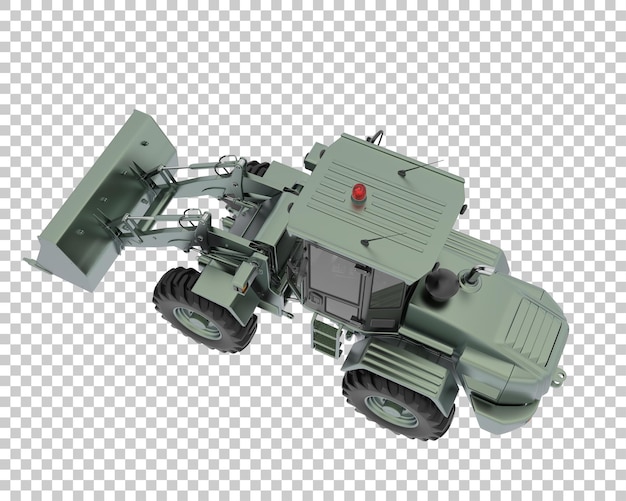 Wiellader op transparante achtergrond 3D-rendering illustratie