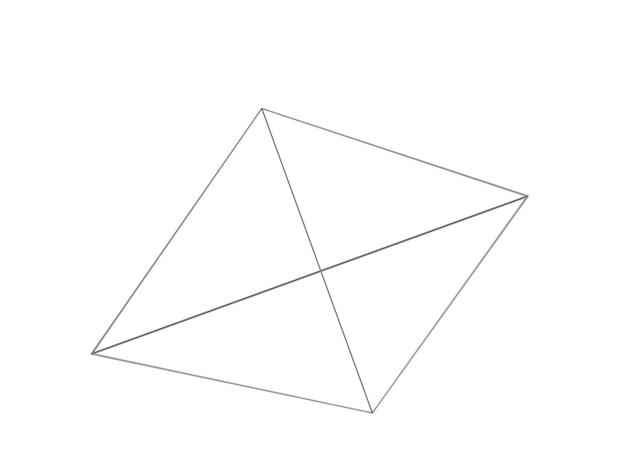 Wielokątne siatki szkieletowe abstrakcyjny kształt trójkąta 3d