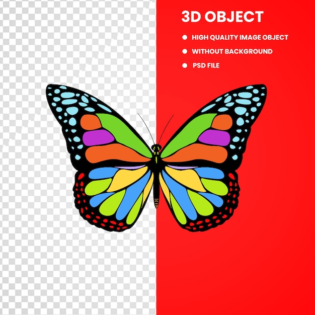 Wielokolorowy motyl