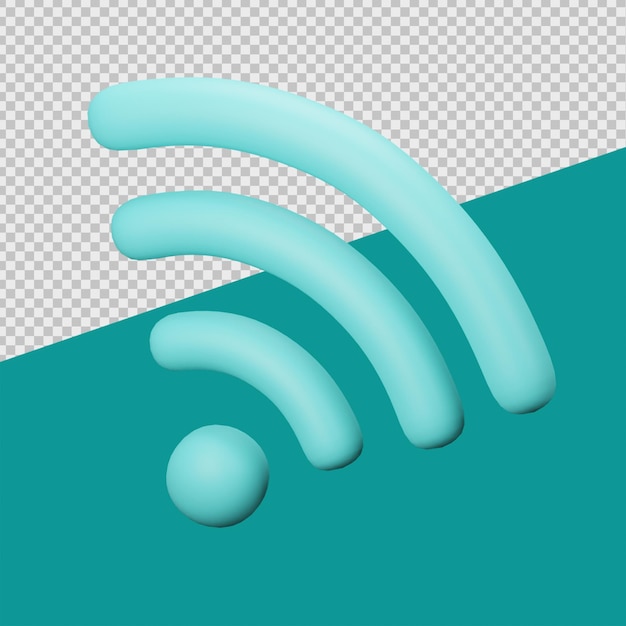 PSD wifi 3d element illustrations