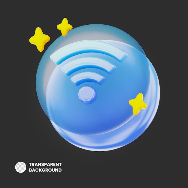 Wifi 3d user interface icon