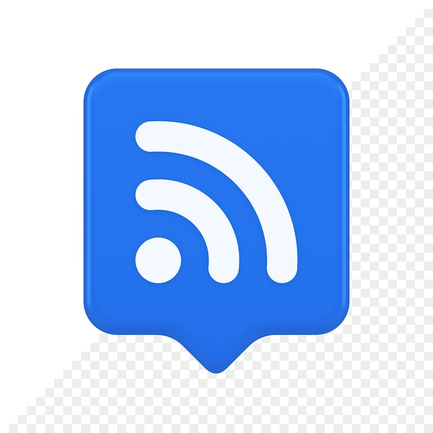 wifi available access button wireless internet connection signal 3d realistic speech bubble icon