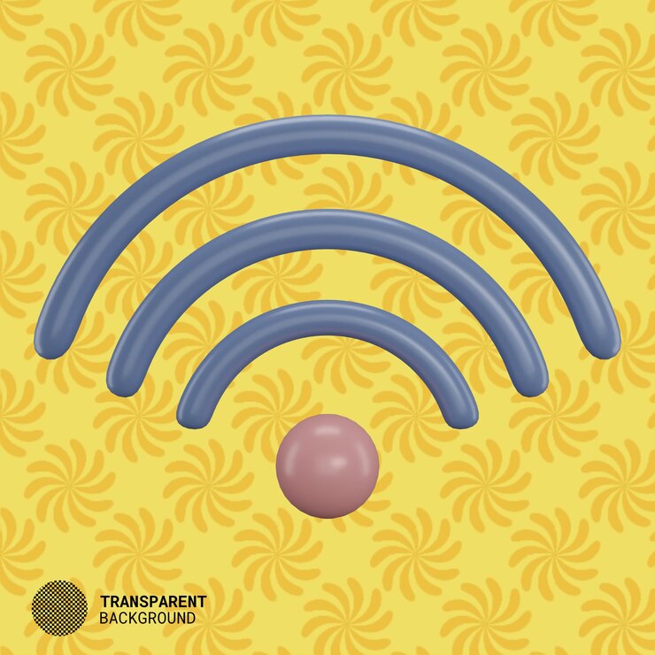 PSD wifi connect 3d rendering