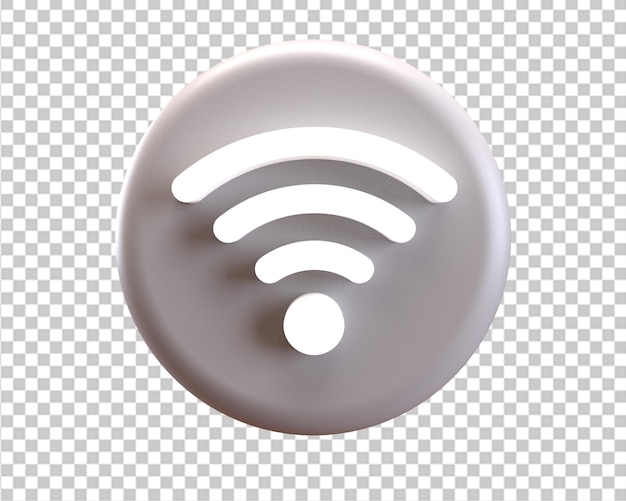 Wifi icon 3d rendering