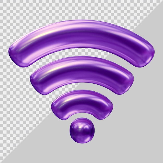 PSD wifi icon logo with 3d modern style