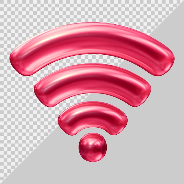 PSD wifi icon logo with 3d modern style