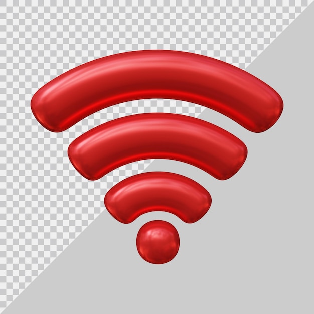 Wifi icon logo with 3d modern style