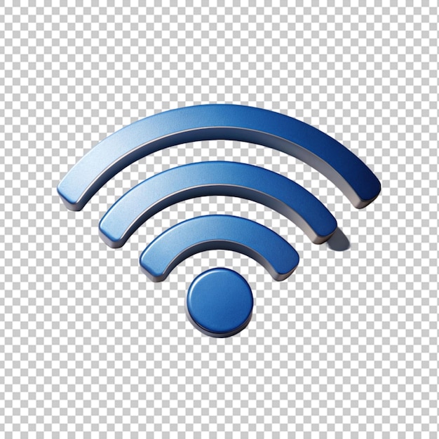 PSD wifi icon logo with 3d modern style