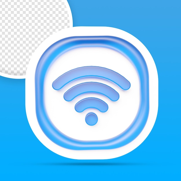 PSD wifi icon wireless network symbol rendering isolated