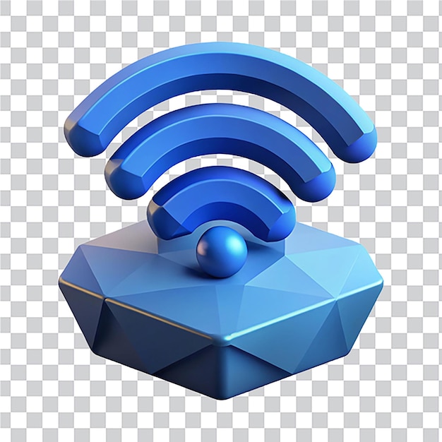 WiFi network icon Low poly abstract Wi Fi sign