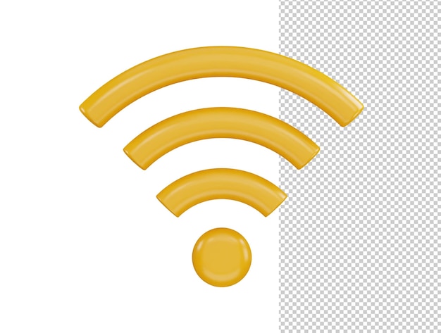 Wifi-pictogram 3d-rendering vectorillustratie