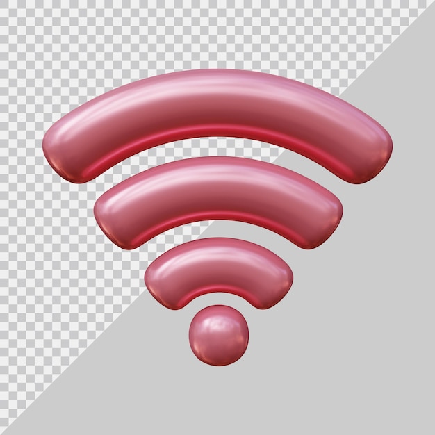 Wifi-pictogramlogo met 3d-moderne stijl