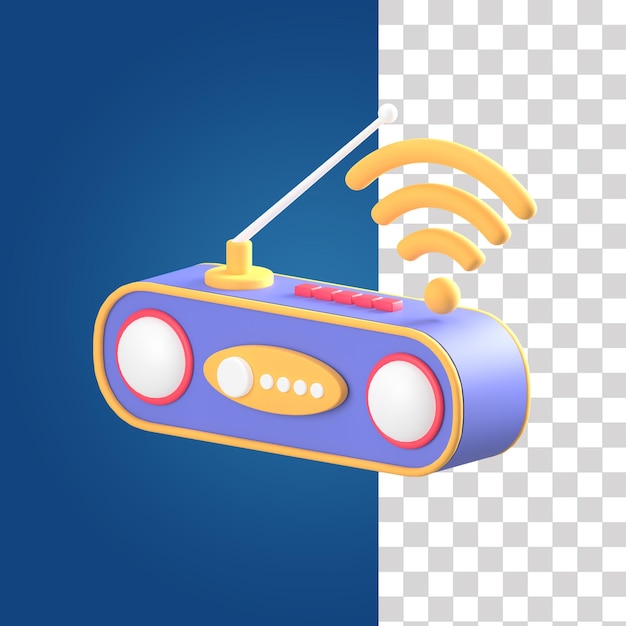 PSD wifi radio 3d icon