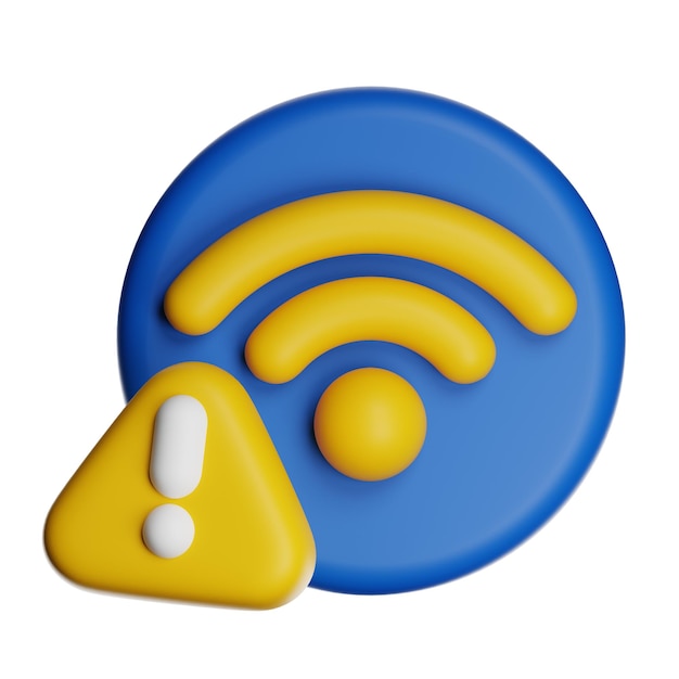 WiFi Signal Icon Warning Badge