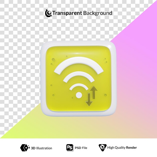 Wifi smartphone pictogram 3d illustratie