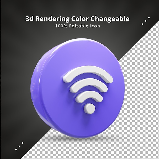 Wifi teken ui pictogram 3d
