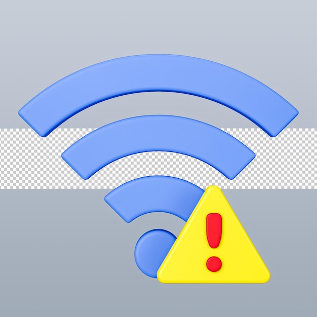 Wifi 경고 3d 아이콘