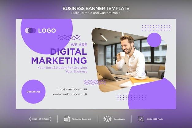 Wij zijn Digital Marketing Experts Business Banner Design Template