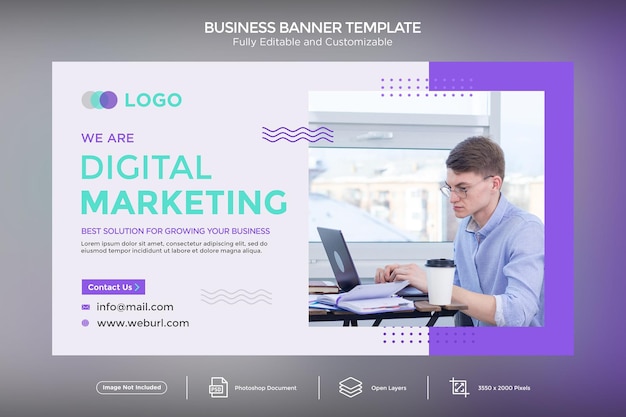 Wij zijn Digital Marketing Experts Business Banner Design Template