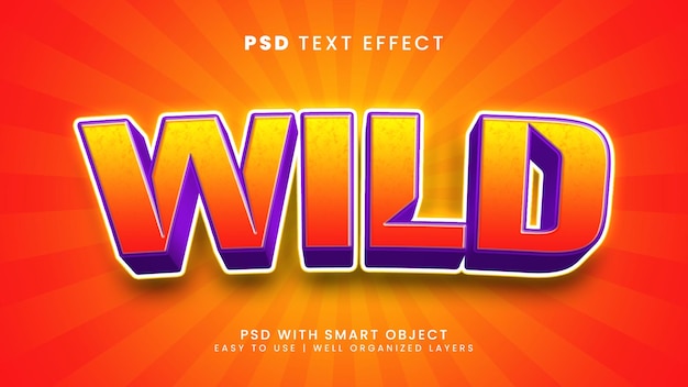 wild 3d editable text effect with nature and forest text style