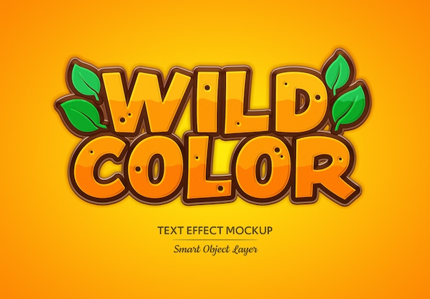 Wild color text effect mockup