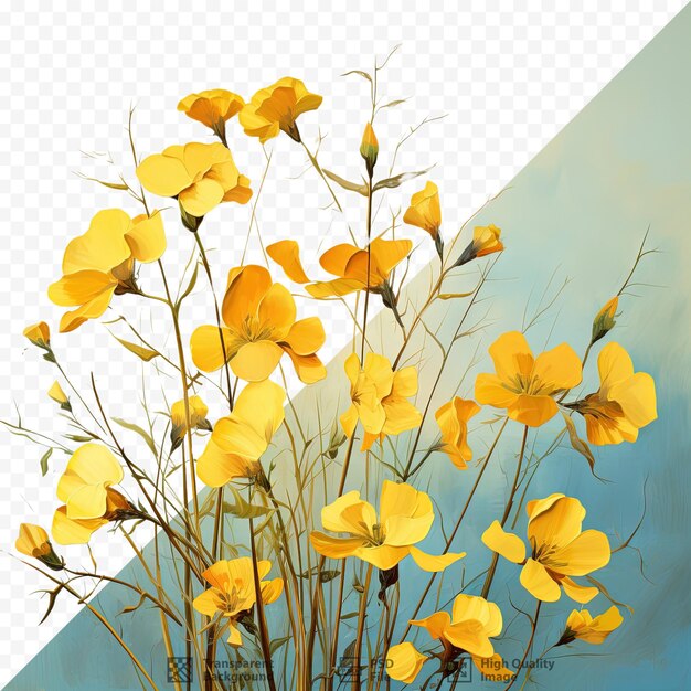 Wild flowers that are yellow in color