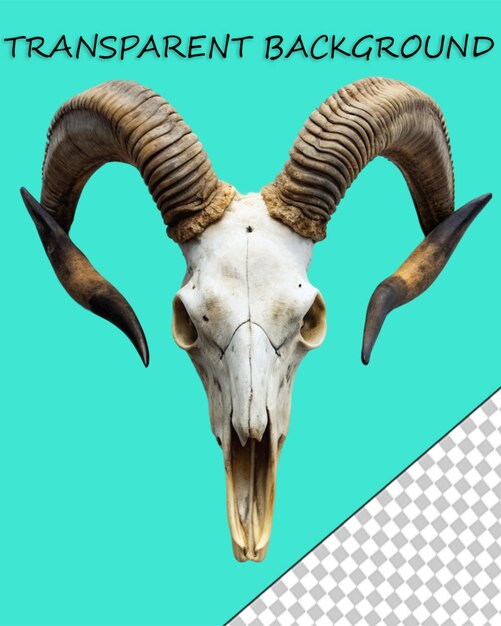 PSD 野生動物 装飾品 山羊の頭蓋骨と角