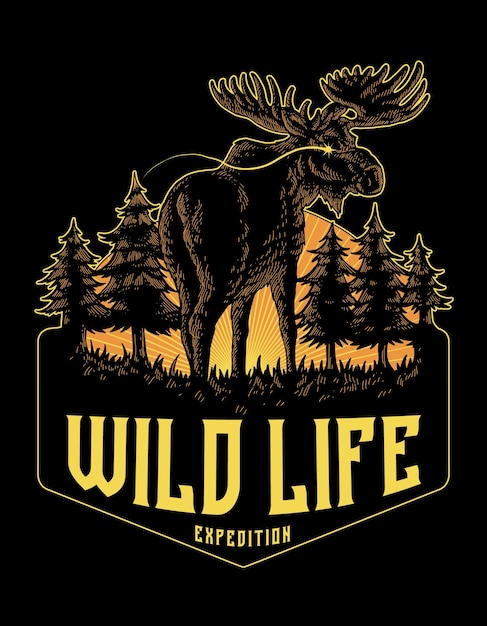 PSD wild life deer logo