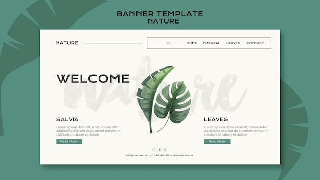Wild nature banner template