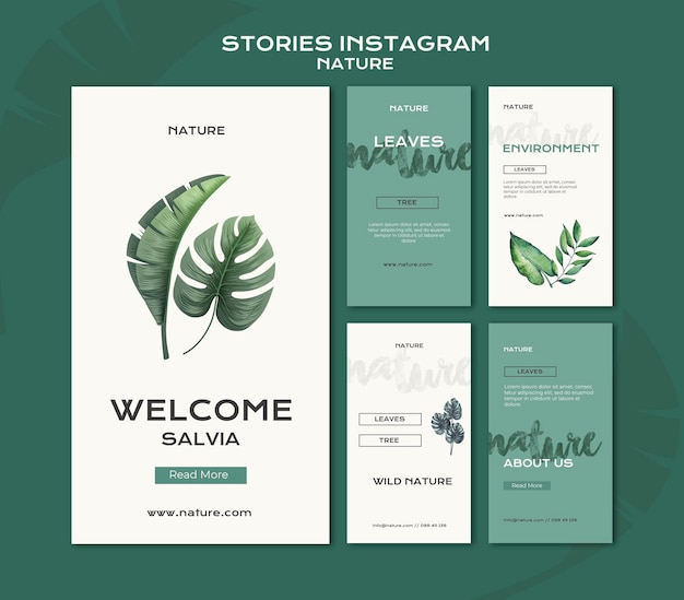wild nature instagram stories template