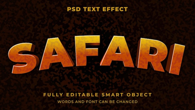 PSD wild safari editable text effect