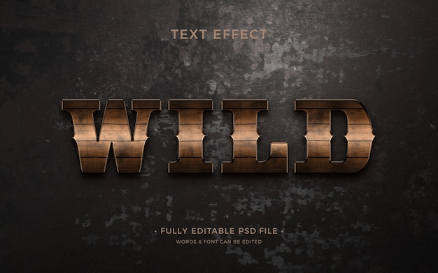 Wild text effect