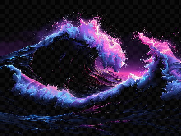 PSD wild and untamed ocean with powerful waves and with glisteni psd world ocean sea day scene animal