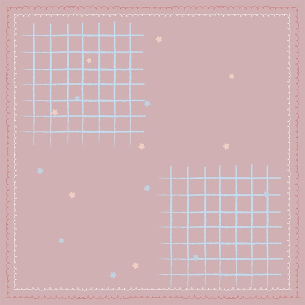 야생 꽃 스카프